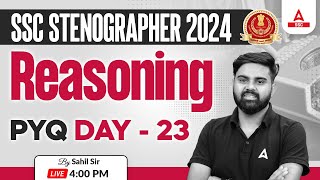 SSC Stenographer 2024  SSC Steno Reasoning By Sahil Tiwari  Previous Year Questions 23 [upl. by Cida]