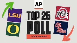 College Football Week 8 AP Top 25 Look Ahead Ole Miss OUT of CFP after losing in Death Valley [upl. by Magan]