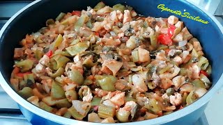 quotCAPONATA SICILIANA Di MelanzanePeperoni E Pesce Spada  Ricetta TRADIZIONALE Della Mia Mammaquot [upl. by Ezequiel]