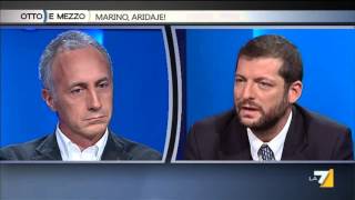 Marino quotAridajequot  Travaglio Andrea Romano Sgarbi  Otto e mezzo 29 ott 2015 [upl. by Lia466]