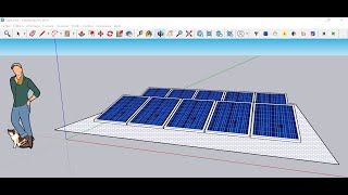 COMMENT RÉALISER LE DESIGN EN 3D SYSTÈME PHOTOVOLTAÏQUE SKETCHUPSKELION [upl. by Bonni811]