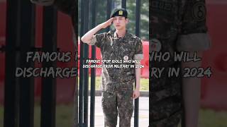 Famous Kpop Idols Who Will Discharge From Military In 2024 shortsfeed shorts kpop [upl. by Germayne850]