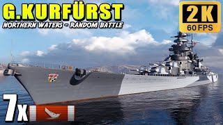 Battleship Großer Kurfürst  crushed the enemy with secondary weapons [upl. by Nirrok554]