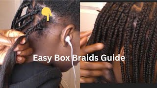 How to Master Medium Box Braids with Curled Ends – Braiding Made Simple [upl. by Novyert]