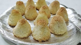 COCONUT MACAROONS With amp Without OvenHOW TO MAKE MACAROONS SWEET AT HOME BY AL  ZAIKA [upl. by Sundstrom93]