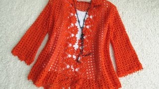 Chaqueta Tejida en crochet Mujer Ganchillo [upl. by Adnilahs]