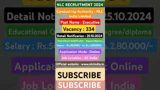 NLC Recruitment 2024 shorts youtubeshorts shortsvideo shortsfeed job viral [upl. by Smoot]