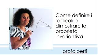 Radicalidefinizione e proprietà invariantiva [upl. by Adnohsek]