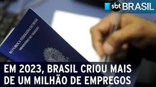 Em 2023 Brasil criou mais de um milhão de empregos com carteira assinada  SBT Brasil 281223 [upl. by Kcirdor]