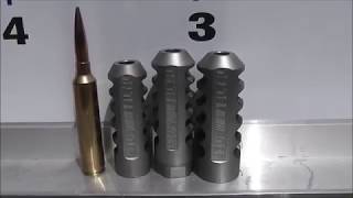 T2 TS T3 Terminator Muzzle Brakes on a 28 Nosler [upl. by Dolan628]