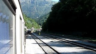 Slovenia SZ riding the Autovlak car train from Podbrdo entering Bohinj Tunnel under Mount Kobla [upl. by Ttoille452]