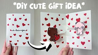 Cute Card Idea For BoyfriendGirlfriendBestfriend  Easy Gift Ideas For Valentines Day  3D Cards [upl. by Peih]