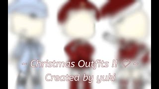 Outfit Ideas for Christmas  Gacha life Boys amp Girls [upl. by Ardra]