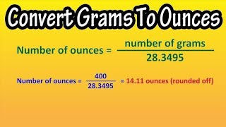 How to Convert Grams to Ounces  Grams to Ounces Converter  Grams to Ounces [upl. by Ahsha439]