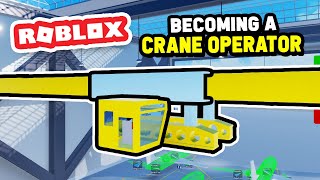 CRANE OPERATOR in Roblox AIRPLANE FACTORY SIMULATOR [upl. by Leroi]