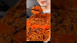 Delicious saucy noodles Platter mukbang noodles viralvideo short food [upl. by Spalla]