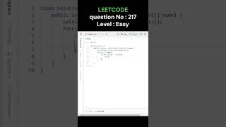 🎯Leetcode 217 🔥100 Beats 😮😉 JAVA javaprogrammingleetcode problemsolving coding [upl. by Malloy]