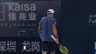 Hot Shot De Minaur Produces Point Of The Day In Shenzhen 2018 [upl. by Lerat]