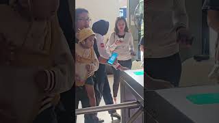 kids cute miggi miggifamily vlog vlogger holiday train stasiun krl jogja family toddler [upl. by Risay]