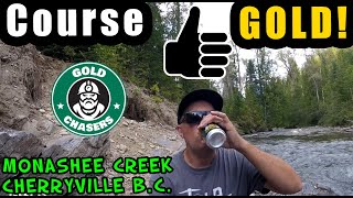 Panning Coarse Gold On Monashee Creek In Cherryville BC [upl. by Nnyled487]