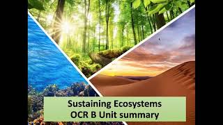 Sustaining Ecosystems End of Unit Summary [upl. by Ecnerwal]