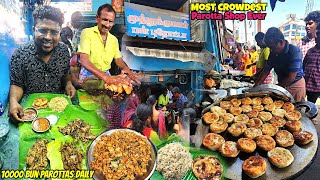 கூட்டம் திருவிழா காணும் Muthukumar BUN PAROTTA  Selling 20000 Parotta Daily  Tamil Food Review [upl. by Enoyrt629]