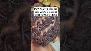 Barrel Twist for the 1st time How’d I do barreltwist locs locsjourney healthyhair [upl. by Cyrus]