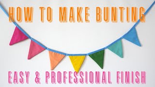 How to make Bunting  Easy tutorial but Professional finish  Scrap Busting Projects [upl. by Atnohsal66]