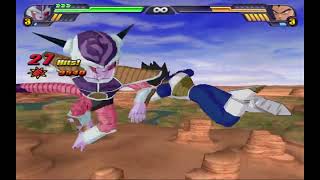 Dragon Ball Z Budokai Tenkaichi 3  Frieza vs Vegeta rain of punches and kicks 2 [upl. by Assillim]