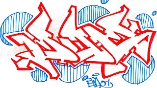 Step By Step How To Draw Graffiti Letters  Write Mum In Graffiti For Beginners [upl. by Sammer]