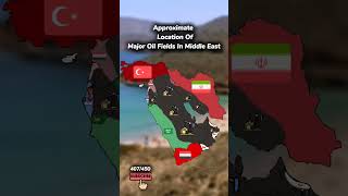 Approximate Location of Major Oil Fields In Middle East europe maping oilproject oilexploration [upl. by Htiekal501]