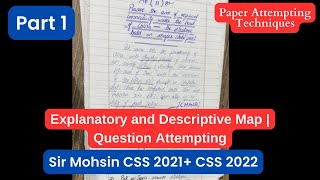 Part 1 Explanatory and Descriptive Map  Question Attempting  CSS AND PMS with Mohsin Ali [upl. by Andriana]