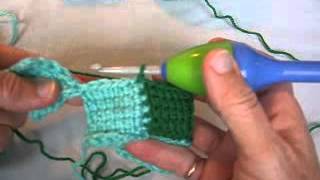 Crochet Entrelac blanket row 2 [upl. by Suiraj]