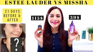 ESTEE LAUDER ADVANCED NIGHT REPAIR VS MISSHA NIGHT REPAIR  Serum for glowing skin even skin tone😱 [upl. by Theona]