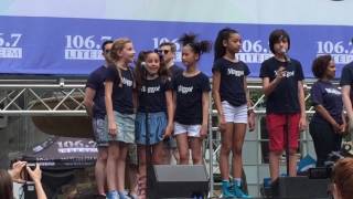 Matilda the Musical on Broadway sings quotWhen I Grow Upquot at Broadway in Bryant Park 2016 [upl. by Etteyafal241]