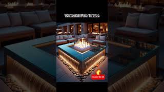 Waterfall Fire Tables Waterfall Table With Fire Pit For Patio Space [upl. by Hahseram838]