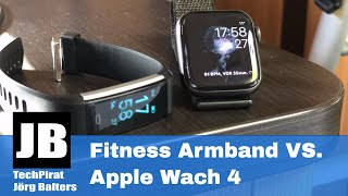 Antimi Fitness Armband VS Apple Watch 4 Was kann das günstige Armband wirklich [upl. by Rengia743]