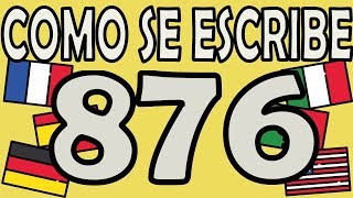 Como se Escribe el Número 876 [upl. by Fidelas211]