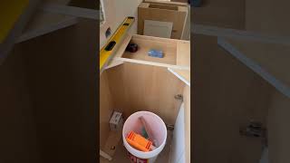 Installing kitchen cabinets the right way Level amp straight kitchencabinets diy kitcheninstall [upl. by Quita495]