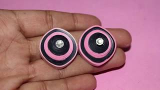 Quilling Earrings Studs  How to Make  Latest studs designs [upl. by Merta]