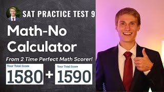 SAT Practice Test 9 Math No Calculator Walkthrough SAT Math No Calculator Practice 800 Math Scorer [upl. by Quartet]