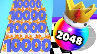 Ball Merge 2048  Number Master Amazing Merge Balls  Great Numbers Run Gameplay [upl. by Herrick]