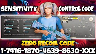 BGMI BEST SENSITIVITY SETTINGS  BGMI SENSITIVITY CODE TODAY  BGMI ZERO RECOIL SENSITIVITY CODE [upl. by Steele756]