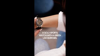 A Gold Sports Watch With A Green Lacquer Dial [upl. by Gayel916]