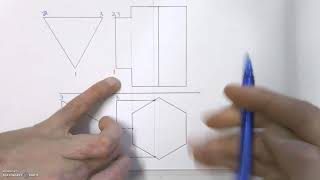 How to draw the interpenetration curve for 2 prisms intersecting [upl. by Gurney957]