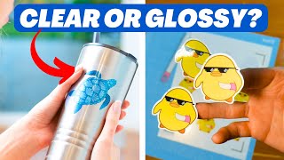 Clear Vs Glossy Printable Vinyl Sticker Paper Explained For Beginners [upl. by Vil]