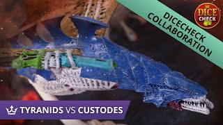 Tyranids vs Custodes  DICE CHECK Collaboration  Warhammer 40k 9th Edition Battle Report [upl. by Chelsy729]