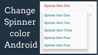 change spinner text color android studio [upl. by Krongold]