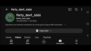 Please follow my gaming friend Partydevil6666 He wants to grow his channel [upl. by Davita104]