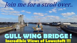 Amazing views of Lowestoft from the NEW GULL WING bridge [upl. by Atnauqal]